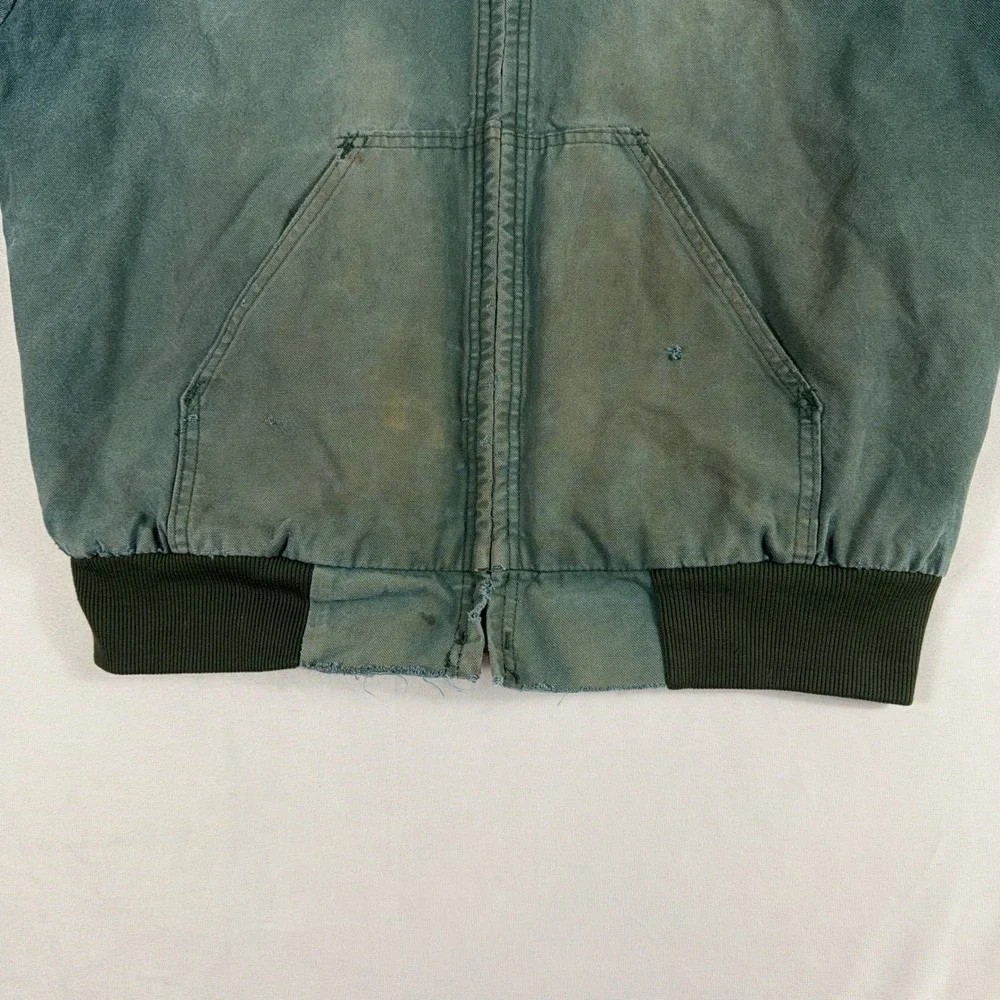 Thrashed Faded Jacket Sun Distressed Workwear Zip Hoodie‎ Grunge Skate XL